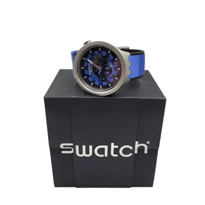 Swatch Big Bold Irony Azur Casual Blue Unisex Watch- SB07S106